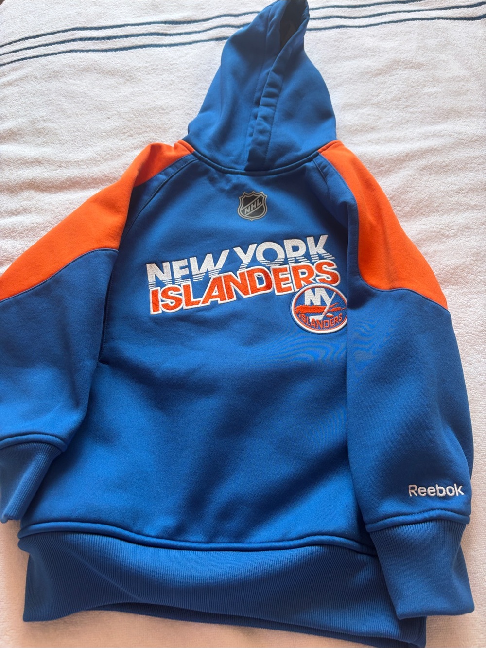 Reebok New York Islanders Royal Blue & Orange Pullover Hoodie